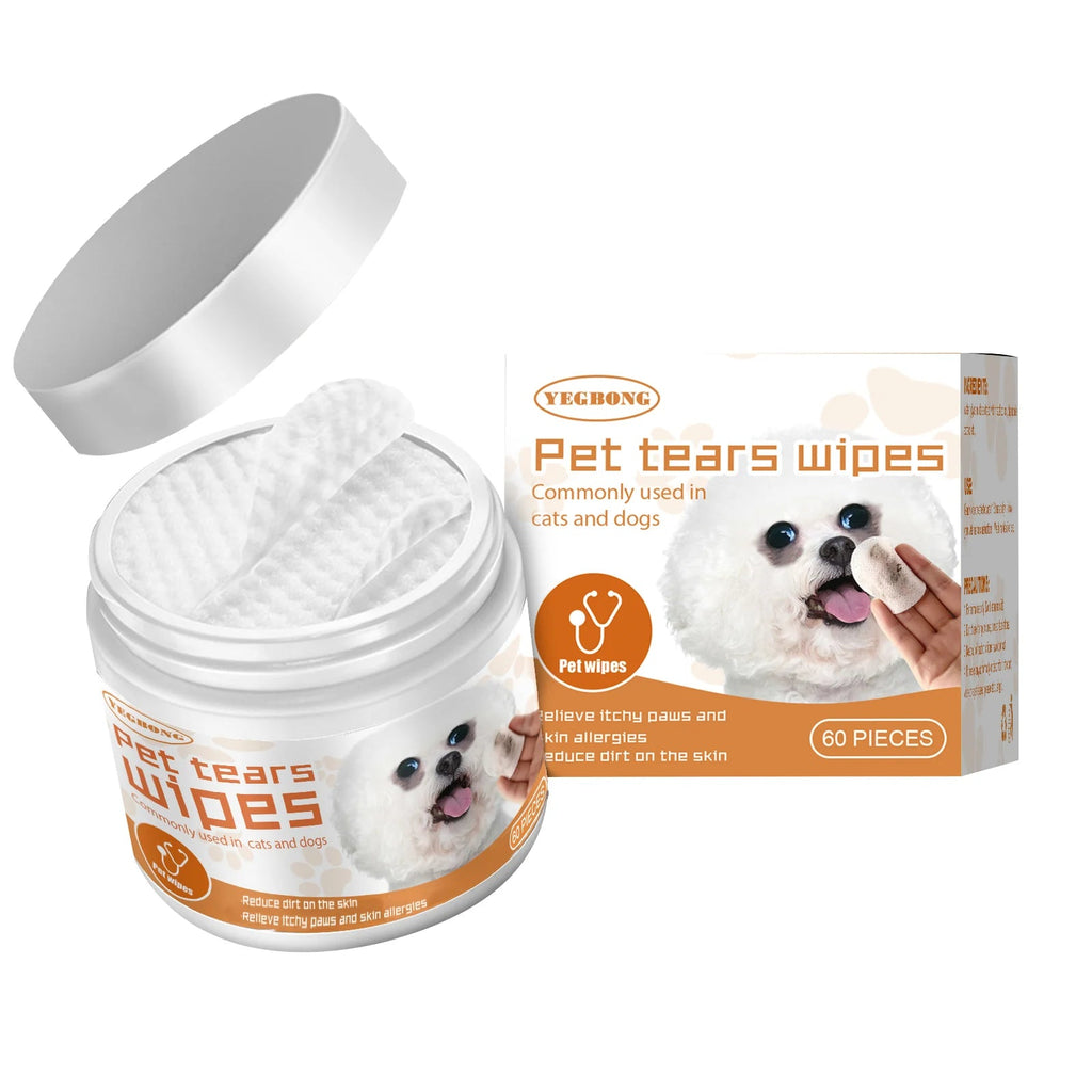 Gentle Tear Stain Wipes original packaging, 60 pads